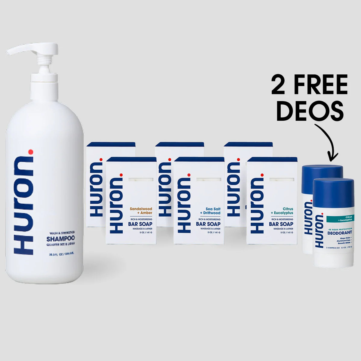 Bar Soap Shower Set + 2 FREE Deodorants